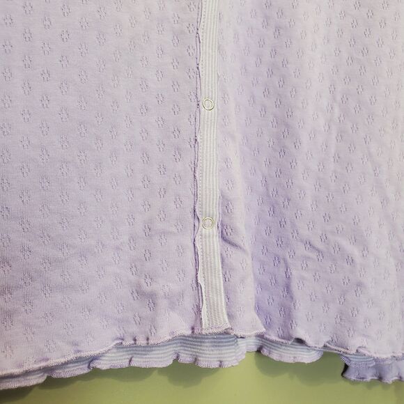 Denim & Co Top Womens Size Small Lilac Snap Button Long Sleeve Stretch QVC - Picture 5 of 9